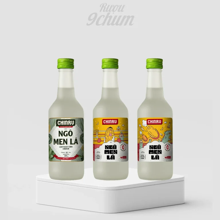 RƯỢU 9CHUM NGÔ MEN LÁ 360 ML @1600px Mới