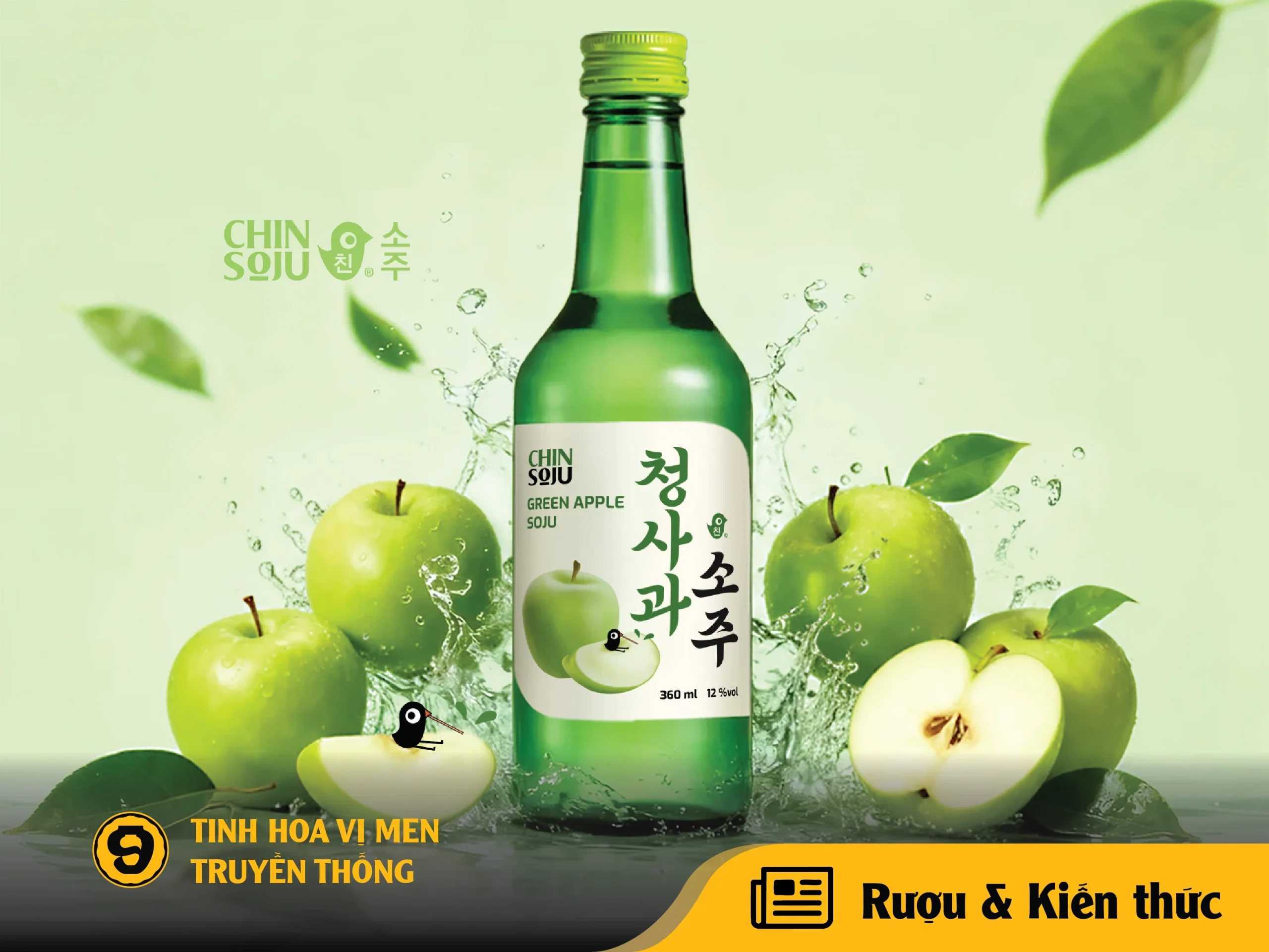 Chin Soju vị Táo Xanh