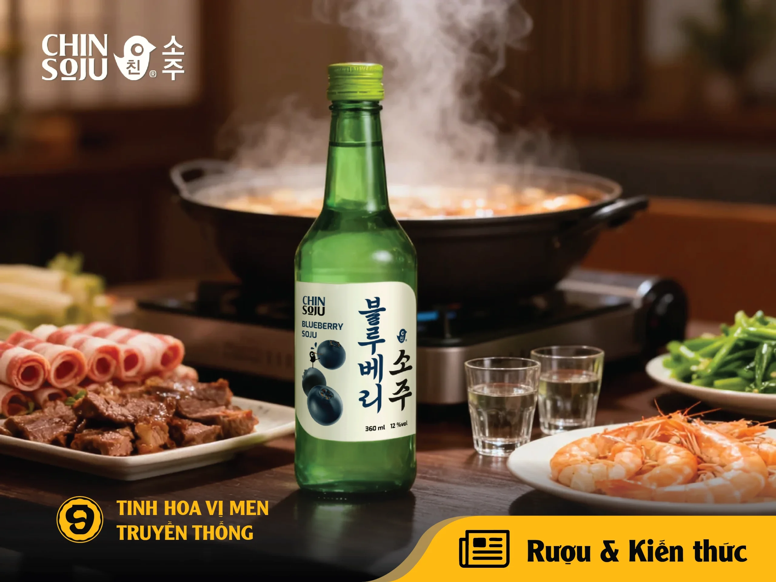 Chin Soju vị Việt Quất