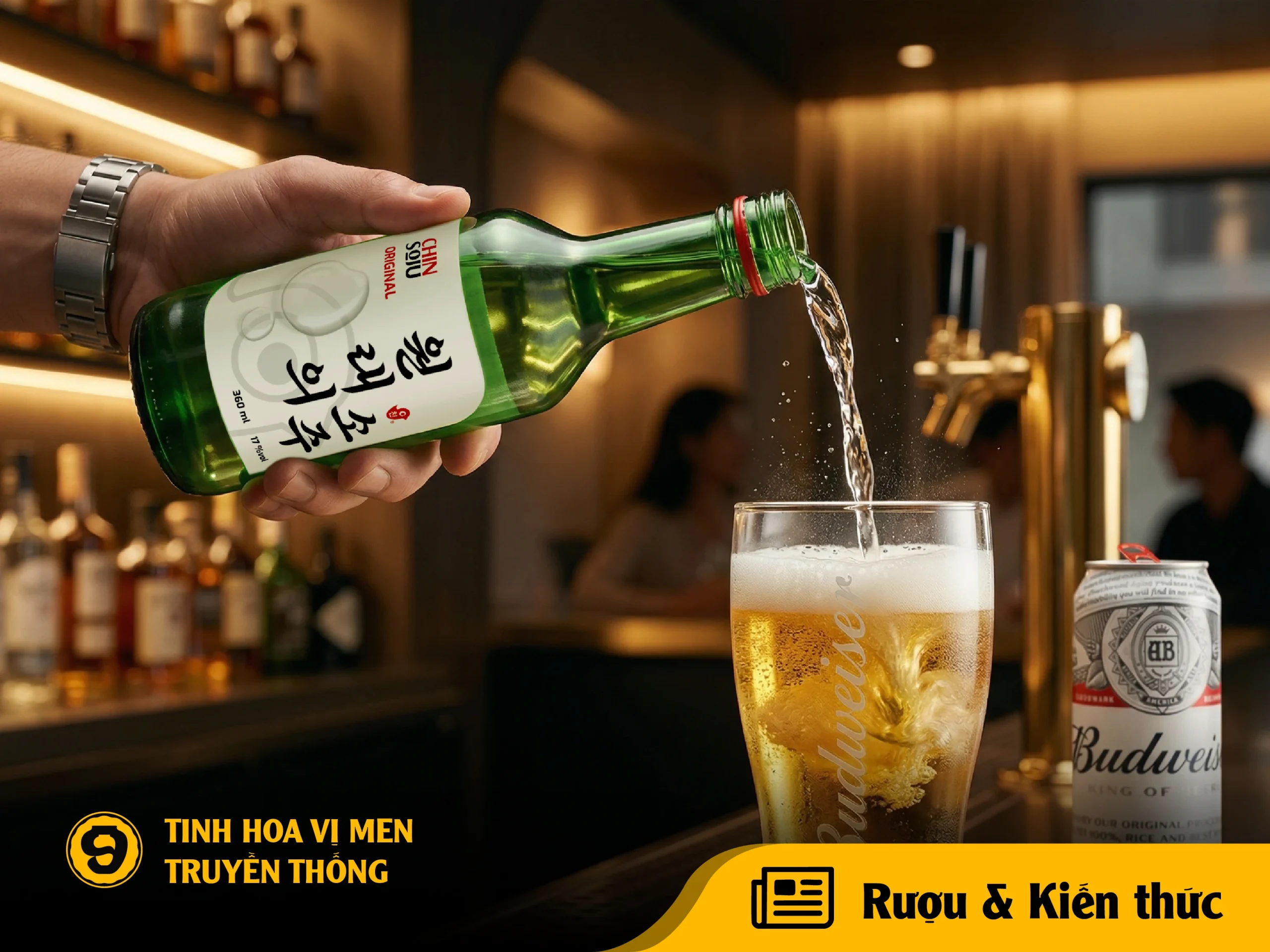 Cách uống Soju chuẩn Hàn - Ứng dụng với Chin Soju Việt